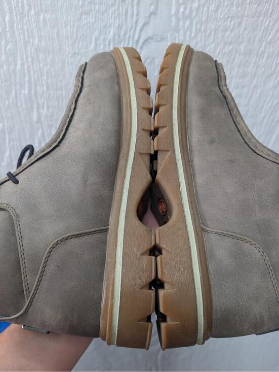 Lugz Fringe Moc Toe Chukka Boots Gray Leather Men\'s Size US 9.5 EU 43